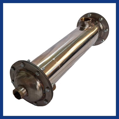 سوپر مبدل حرارتی پوسته و لوله استیل304 فلنجی90فوت