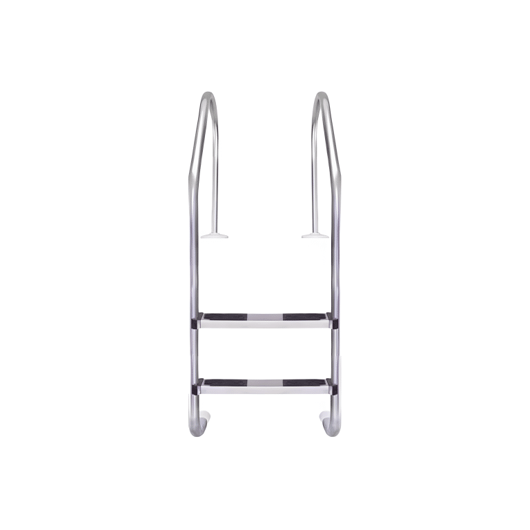 پله استخری طرح استاندارد با کف پله استیل ضدزنگ | ایمنی و دوام در طراحی استخر